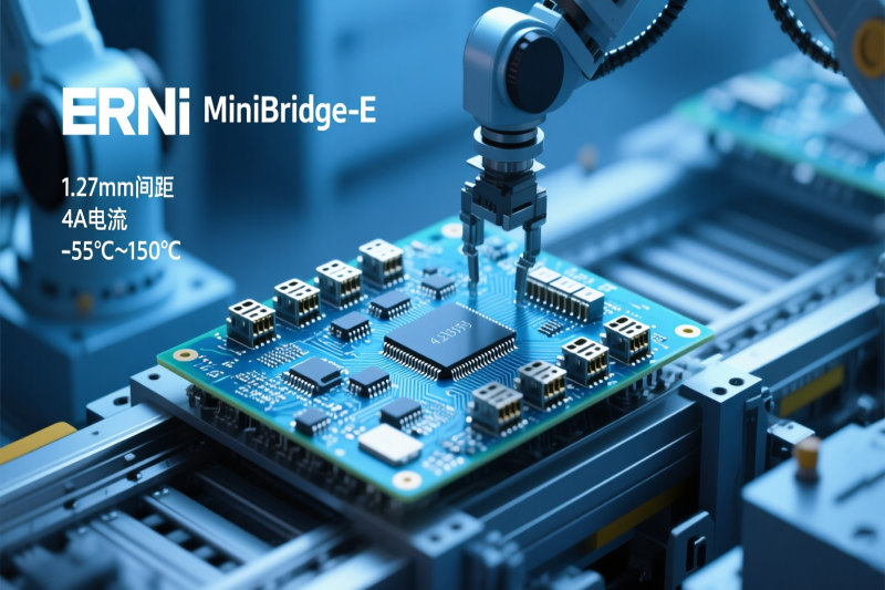 ERNI MiniBridge 484655-E 连接器技术参数深度解析：1.27mm间距的微型连接标杆