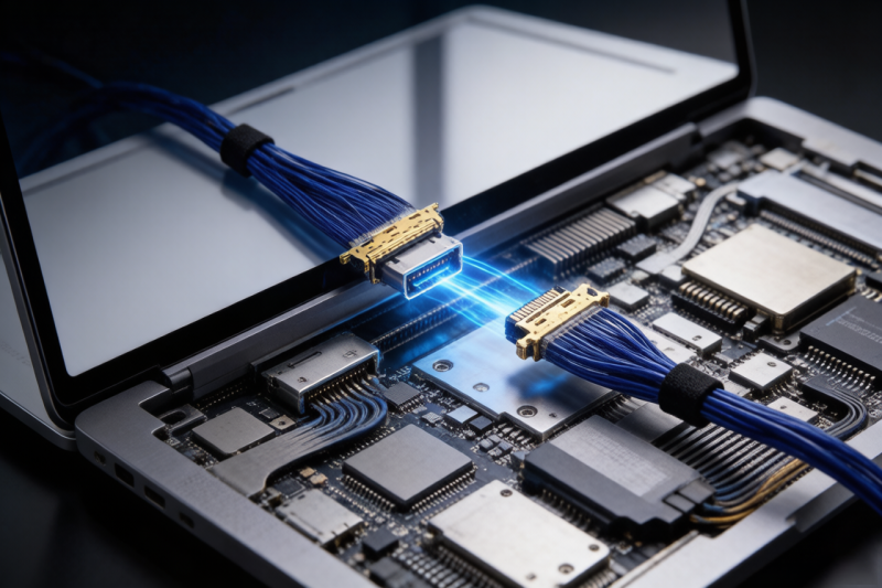 破解高速传输瓶颈：国产 LVDS 同轴线如何对标 I-PEX CABLINE-VS 20453-350T 实现 20Gbps+ 稳定传输